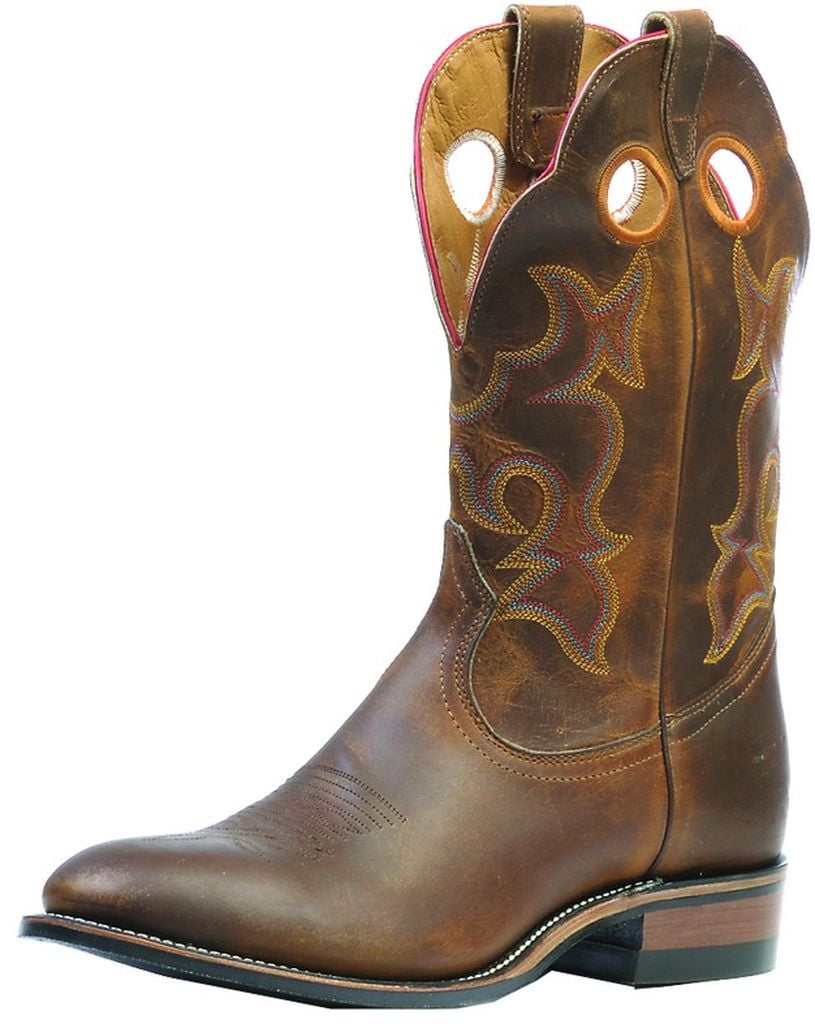 Boulet Boulet Western Boots Men Cowboy Leather Roper Laid Back Tan