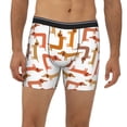 thumbnail image 2 of Xecao Dachshund Dog Print Boxer Briefs for Men's Stretch Moisture-Wicking Underwear, Mid-Rise Classics breathable fabric, 2 of 7