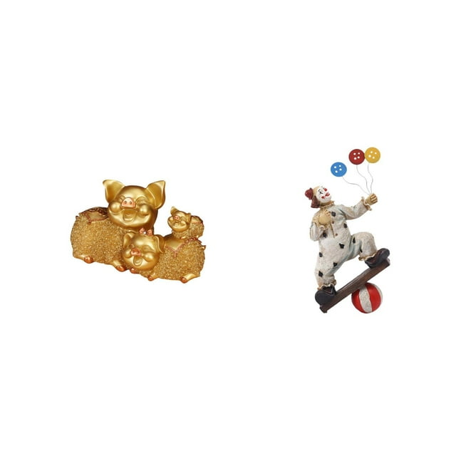 Figura de cerdo, figura de , adorno de escritorio, estatua de animal, artesanía de resina, regalo adecuado para la oficina o decoración del hoga
