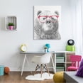 thumbnail image 2 of Stupell Industries Quirky Monochrome Bear Red Glasses Design , 36 x 48, Design by Annalisa Latella, 2 of 6