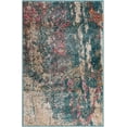 thumbnail image 2 of Unique Loom Uppsala Aurora Rug Blue/Beige 2' x 3' Abstract Contemporary Perfect For Living Room Bed Room Dining Room Office, 2 of 6