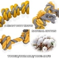 thumbnail image 3 of Juguete para perros casi indestructible para perros medianos y grandes, juguete interactivo de cuerda de 6 nudos de 60 cm, juguete resistente para masticar y limpiar los dientes, juguete para tirar de, 3 of 5