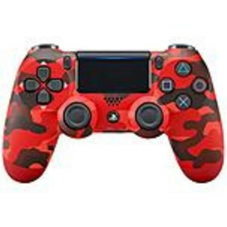 Used Sony 3004379 DualShock 4 Wireless Controller - Wireless - Bluetooth - USB - PlayStation 4 - Red Camouflage
