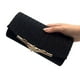 thumbnail image 2 of 2X Bolso de Noche para Las Mujeres Bolsa de Purpurina Banquete Fiesta para Mujeres Chicas Boda Garras Bolso Cadena Bolsa de Hombro (Negro), 2 of 6