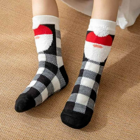 

uikmnh Women s Super Soft Warm Winter Animal Fuzzy Fleece Lined Crew Slipper Home Socks