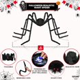 thumbnail image 3 of shiyou- , Araignée d'Halloween avec Yeux Lumineux - 4 Pieds, Accessoire Araignée Poilue avec Yeux Rouges Géants LED / Décorations d'Halloween Porte Intérieur Extérieur / Décoration Murale Araignée, 3 of 4