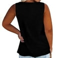 thumbnail image 6 of Fartey Plus Size Tank Tops for Women Soft Comfy Sleeveless Shirts Dressy Casual Summer V Neck Undershirts Loose Fit Beach Vacation Camis Top Black XXL, 6 of 9
