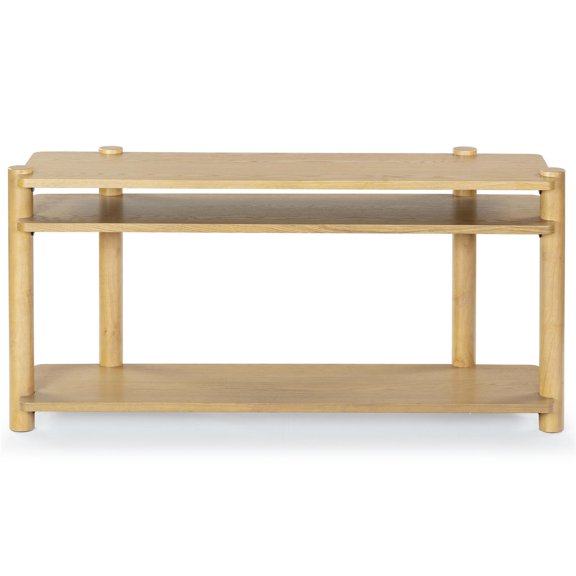 Safavieh Edisyn 3 Shelf Solid Wood Console Table in Natural