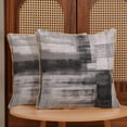 thumbnail image 4 of Black Grey Throw Pillow Covers 18x18 Set of 2, Abstract Art Decorative Throw Pillow Covers Modern Abstract Soft Polyester Pillowcase Outdoor Cushion Cover for Sofa Couch Farmhouse Room Bed, 4 of 6