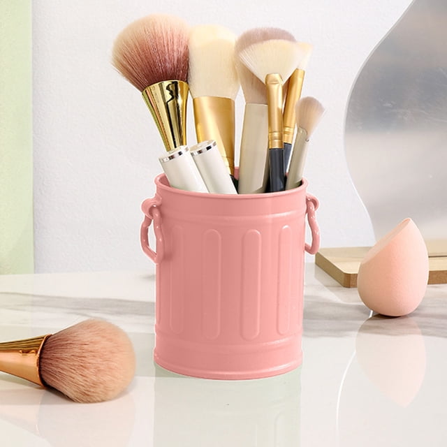 Caja de Almacenamiento de Plástico para Escritorio con Asas, 9.5x8x8cm, Organizador Multicompartimento para Material de Oficina, Pinceles de Maquillaje, Control Remoto