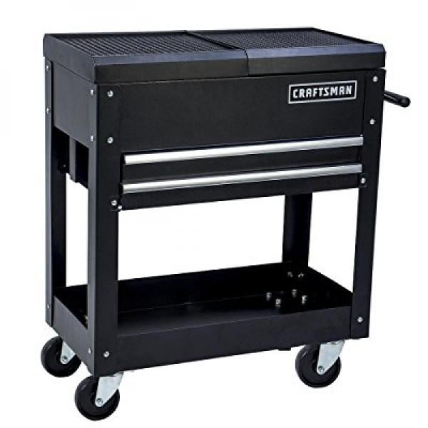 Craftsman Tool Box Cart 350 Lb Large Capacity Steel Sliding Drawer Black Walmart Com Walmart Com