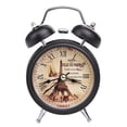 thumbnail image 1 of Reloj despertador de metal de doble campana vintage, esfera estereoscópica que no hace tictac, funciona con pilas, decoración del hogar Advancent JJ20429-01, 1 of 6
