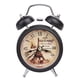 thumbnail image 1 of Reloj despertador de metal de doble campana vintage, esfera estereoscópica que no hace tictac, funciona con pilas, decoración del hogar Advancent JJ20429-01, 1 of 6