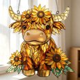 thumbnail image 5 of BingTong Bohemian Style Dreamcatcher Pendant,Bird Cow Angel Moon Pattern Suncatcher Pendant With Metal Chain, Colorful Light Catching Wall Window Decor For Home Decor Doors Windows C, 5 of 7
