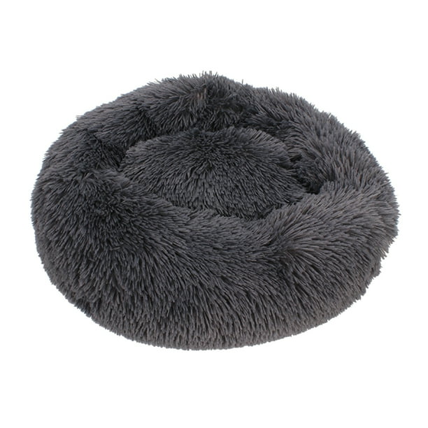 Cama de lana mullida para perros Almohada redonda para nido de perro de felpa suave que se cali Decdeal Amortiguar