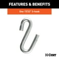 thumbnail image 4 of CURT 80300 27-Inch Trailer Safety Chain with 17/32-In S-Hook, 7,000 lbs Break Strength, 4 of 6