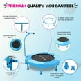 thumbnail image 2 of 36 Inch Indoor Trampoline for Kids - Kids Trampoline Indoor with Handle - Toddler Trampoline with Upgraded 2.0mm Steel Pipe and Handlebar - Mini Indoor Trampoline for Kids Age 3 and Above, 2 of 8