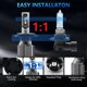 thumbnail image 4 of H4/9003 LED Headlight Bulbs IP68 Waterproof Car LED Headlight Bulbs 6500K 120W 12000LM Bright LED Headlights, 2PCS, 4 of 5