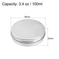 thumbnail image 2 of Uxcell Latas redondas de aluminio de 3.4oz 100ml con tapa de tornillo, almacenamiento de viaje, paquete de 12, 2 of 6