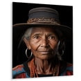 thumbnail image 2 of Designart "Portrait Vibrant Indian Tribal wall art II" Indian Art Metal Art Living Room, 2 of 5