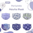 thumbnail image 2 of Mascarilla desechable para adultos, cubrebocas de Color azul con flores, Cosplay de Halloween, 10 unidades, 2022, 2 of 4