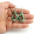 thumbnail image 4 of Xiao Hua Pendientes de piedra natural personalizados, pendientes colgantes con cuentas irregulares de piedra natural (marrón), 4 of 4