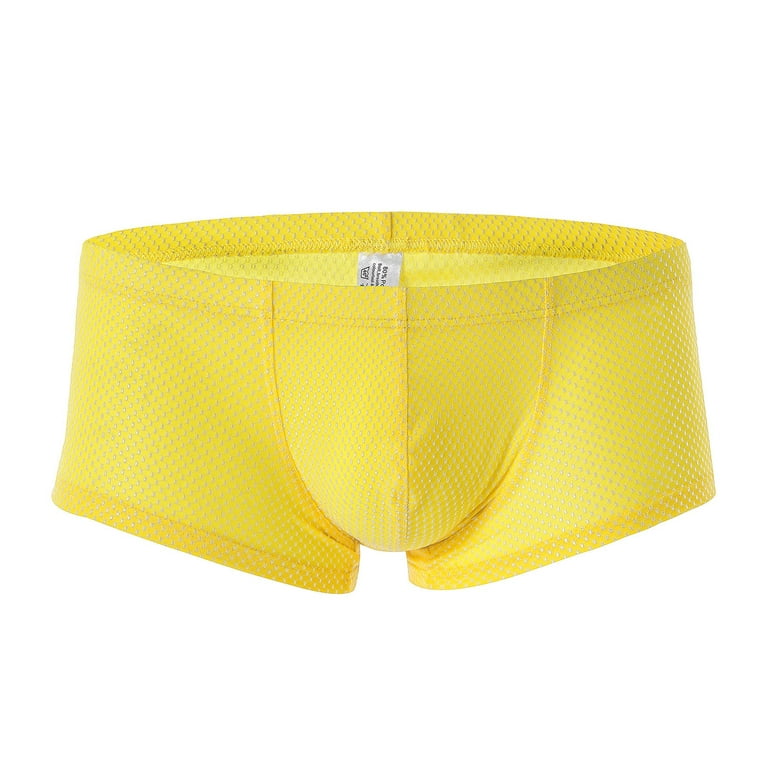 AXXD Underwear For Men,Ultra-thin Independence Day Stretchy Colorful  Covered Waistband Nylon Moisture-Wicking Fashion Briefs For Men's Big and  Tall Clearence (L Yellow) 