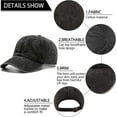 thumbnail image 4 of Unisex Vintage Baseball Cap Washed Distressed Plain Blank Baseball Hat Adjustable Dad Hat for Outdoor Sports, 4 of 7