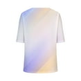 thumbnail image 4 of Womens Clothing Homenesgenics Woman Clothes under $5 2025 Women's Fashion Tees Casual V-Neck Loose Cute T Shirt 1/2 Sleeve Ladies Tops Purple S, 4 of 4