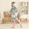 thumbnail image 4 of FORMRS Niños Bathrobe Unisex Hooded Robe Soft Plush Pajamas Sleepwear, Size 2-3T, Winter Goose Scarves, 4 of 7
