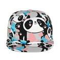 thumbnail image 2 of Gaeub Panda Cute Pink Hearts Flat Bill Snapback Hats Baseball Caps with Adjustable for Running Workouts and Outdoor Activities, 2 of 9