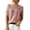 108#Light pink, variant on BRDFRL Womens 2025 Spring Short Sleeve Crew Neck Striped Pullover Sweater Business Casual Ribbed Knit Tops Green M