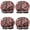 Red Camo Digital, variant on Shower Caps,Blue White Camo Digital Shapes Pattern Waterproof Shower Cap for Women 4 Pieces,Double Reusable Hair Cover for Shower PEVA Elastic Stretch Hem