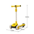thumbnail image 2 of HIFINE Kids Ride On 3-Wheel Scooter W/Buildable Blocks, Aged 3-9, Yellow, 2 of 11