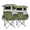 Green 2 Pack, variant on ABORON Camping Chair with Canopy, Folding Beach Canopy Chair with Ice Bag, Side Pockets and Cup Holder, Portable Ergonomic Camping Chair for Adults Camping, Picnic, Fishing, Tailgates - Green 2 Pack