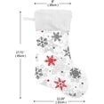 thumbnail image 2 of Coolnut Christmas Stockings 2 Pack Christmas Snowflakes Xmas Stockings 17.7 inch Fireplace Hanging Stockings for Family Christmas Decoration, 2 of 6
