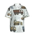 thumbnail image 2 of Balery Tractor and Dumper Print Men's Hawaiian Shirts Short Sleeve Beach Shirt Relaxed Fit Vacation Button Down Shirts-3X-Large, 2 of 9