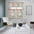 thumbnail image 4 of Spring Pink Green Check Kitchen Curtains Sets for Windows 24 Inch Length, Vintage Floral Checkered Love Rod Pocket Window Treatments Tier Curtains and Valances Set for Bedroom/Bathroom, 4 of 8