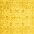 thumbnail image 1 of Ahgly Company Indoor Square Oriental Yellow Traditional Area Rugs, 6' Square, 1 of 4