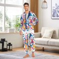 thumbnail image 6 of FORMRS Onesies Pajama for Adults Unisex Hoodie Winter Jumpsuit One Piece Sleepwear, Sizes S-2XL, Musical Pattern, 6 of 7