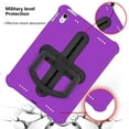 thumbnail image 6 of Dteck Kids Case for iPad 11-inch (A16) 2025/iPad 10th Generation 10.9 inch,Shockproof EVA Hand Grip PC Case 360 Degree Rotatable Kickstand Kids Friendly Cover with Shoulder Strap,Purple+Black, 6 of 8