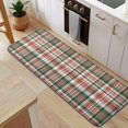 thumbnail image 5 of Green Red Brown and White Checkered Pattern Kitchen Rug Mat,Kitchen Runner Rugs Non Skid Washable,Decorative Kitchen Floor Mats for Kitchen,Sink,Laundry,17"x47.2", 5 of 7