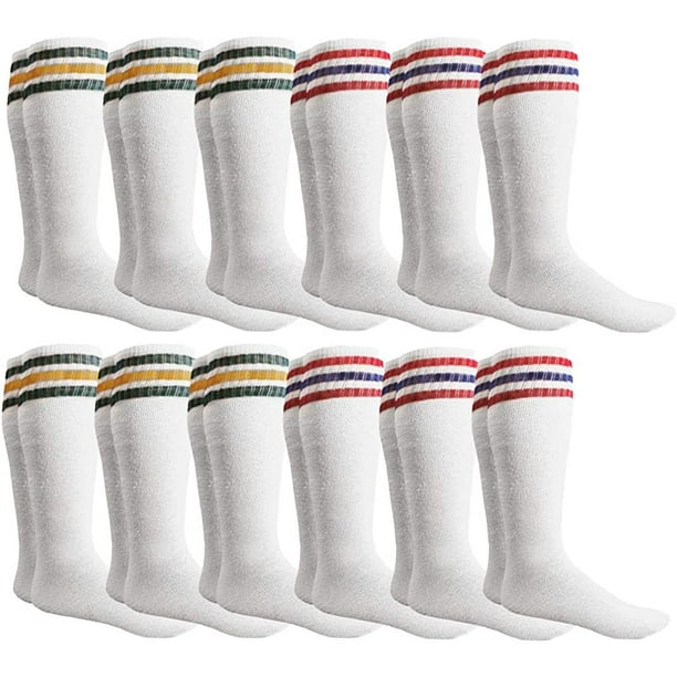 Yacht & Smith Yacht & Smith Mens Referee Cotton Tube Socks, Solid and