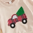 thumbnail image 7 of Tiijoy Christmas Boys Outfits Long Sleeve Crewneck Sweatshirt Plaid Pants Set, Sizes 0-3T, 7 of 7