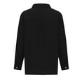 thumbnail image 5 of Wiyuqeen Cotton Linen Button Down Shirts Womens with Pokcet Rolled Cuff Sleeve Collar Tshirts Solid Color Oversized Tees Mothers Day Sale, 5 of 7
