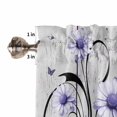 thumbnail image 5 of Purple Daisy Kitchen Valances for Windows 60x18 Inch Kitchen Curtains Valances Rod Pocket Country Botanical Floral Butterfly Wooden Bathroom Window Valances for Window Treatment Decor, 5 of 6