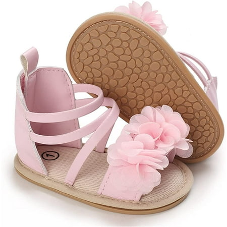 Infant Baby Girls Sandals Soft Sole T-Strap Toddler Flats First Walkers Summer Shoes
