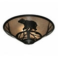 thumbnail image 2 of Meyda Tiffany 113405 22" W Happy Bear On The Loose Flush Mount Ceiling Fixture - Silver, 2 of 5