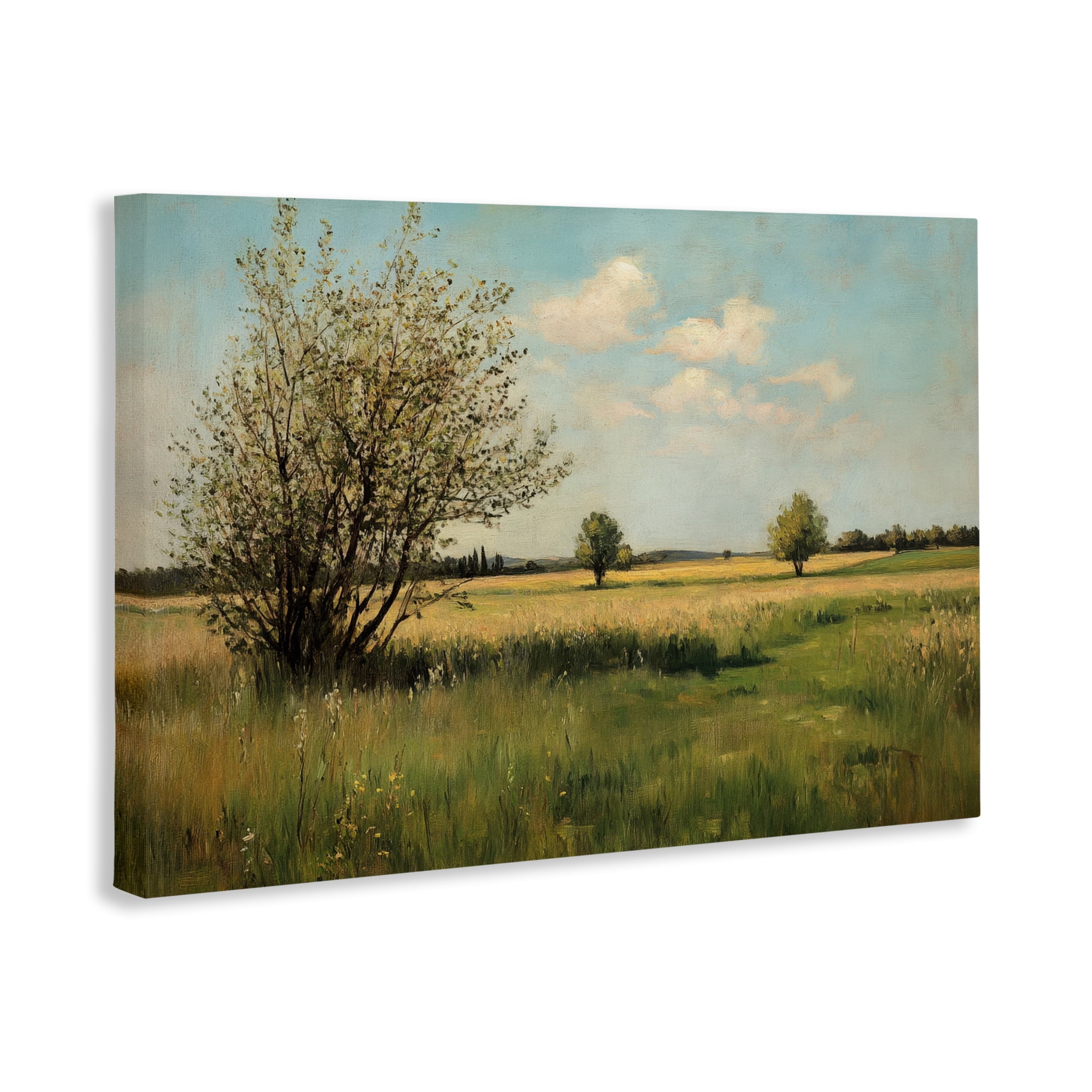 Stupell Industries Peaceful Meadow Under Serene Sky Canvas Wall Art, design by Petal Prints Design