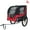 Black+Red, variant on Large Folding Bike Trailer for Dogs, 120LB Capacity All-Terrain Pet Carrier with Steel Frame, Universal Bike Hitch, Black-Gray for Cycling, Jogging & Camping